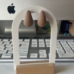 Tan Teardrop Earrings